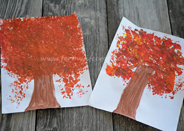 Tree Foil Painting. - The Farmwife Crafts