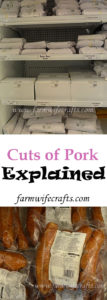 Have you every stood at the meat counter and wondered what in the world the difference was between a pork chop and a pork steak? Well, look no further because in this post all of the cuts of pork will be explained!