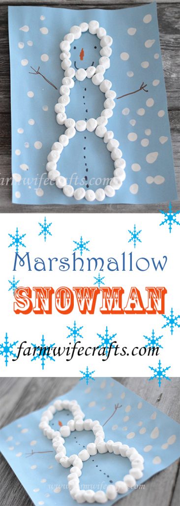 marshmallow snowman crafts for kids